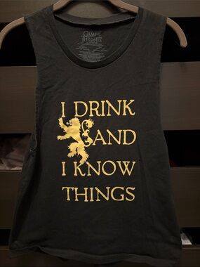 Game of Thrones I drink and I know things tank small womens